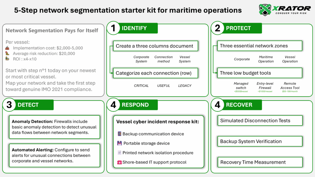 Maritime operation starter kit for network segmentation