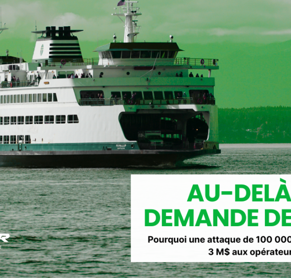Ransom payments constitute a relatively small fraction of the total financial impact of an attack for ferry operators.