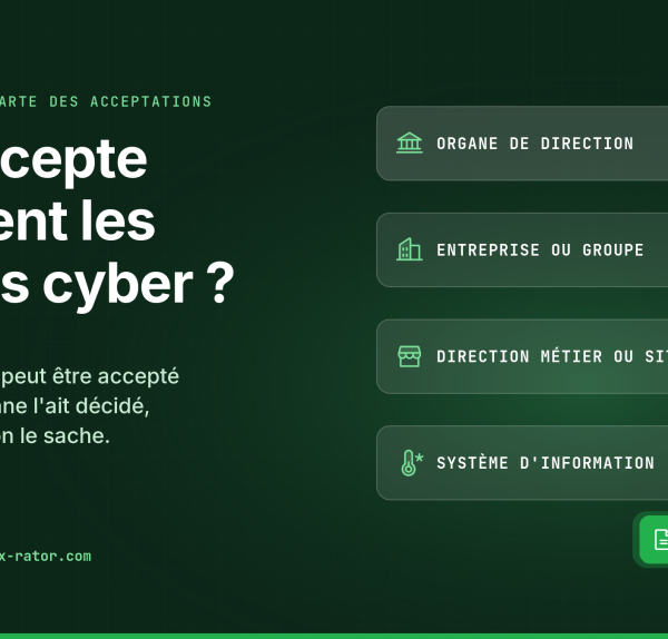 Une décision prise plus bas dans la hiérarchie ne se vérifie d’en haut que si son enregistrement renvoie au risque du niveau supérieur et au seuil appliqué.